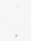 Gucci Logo Heart Necklace Silver Silver Sterling