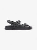 Chanel Dad Sandals Black Leather EU 40 UK 7