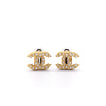 Chanel Vintage CC Faux Pearl Gold Tone Clip-On Earrings