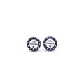 Chanel Vintage La Pausa Silver Tone stud Earrings