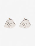 Gucci Trademark Heart Earrings Silver Silver Sterling