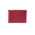 Chanel O-case Clutch Red Lambskin