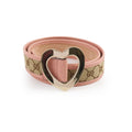 Gucci Woman's Belt Heart Buckle Pink Size 85