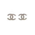 Chanel CC Logo Crystal Earrings