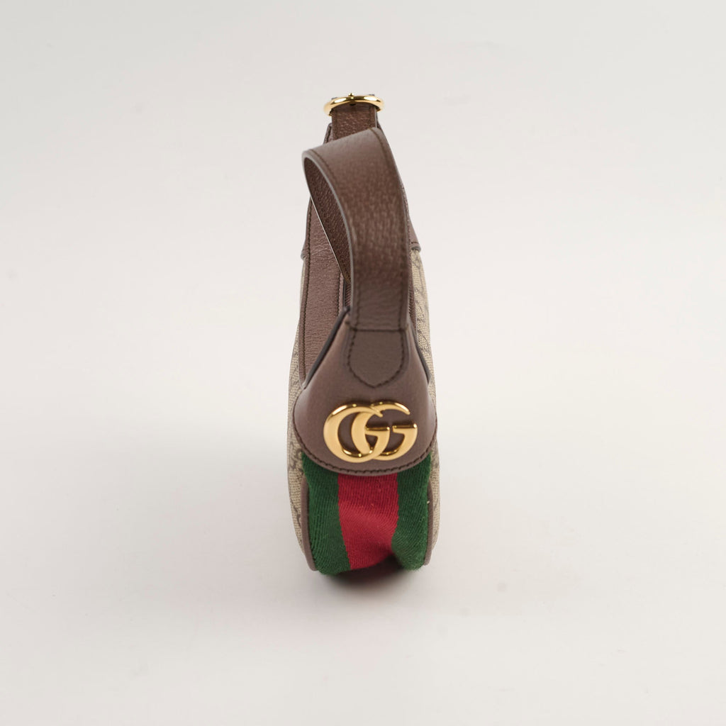 Gucci Mini Ophidia GG Supreme Half Moon Hobo