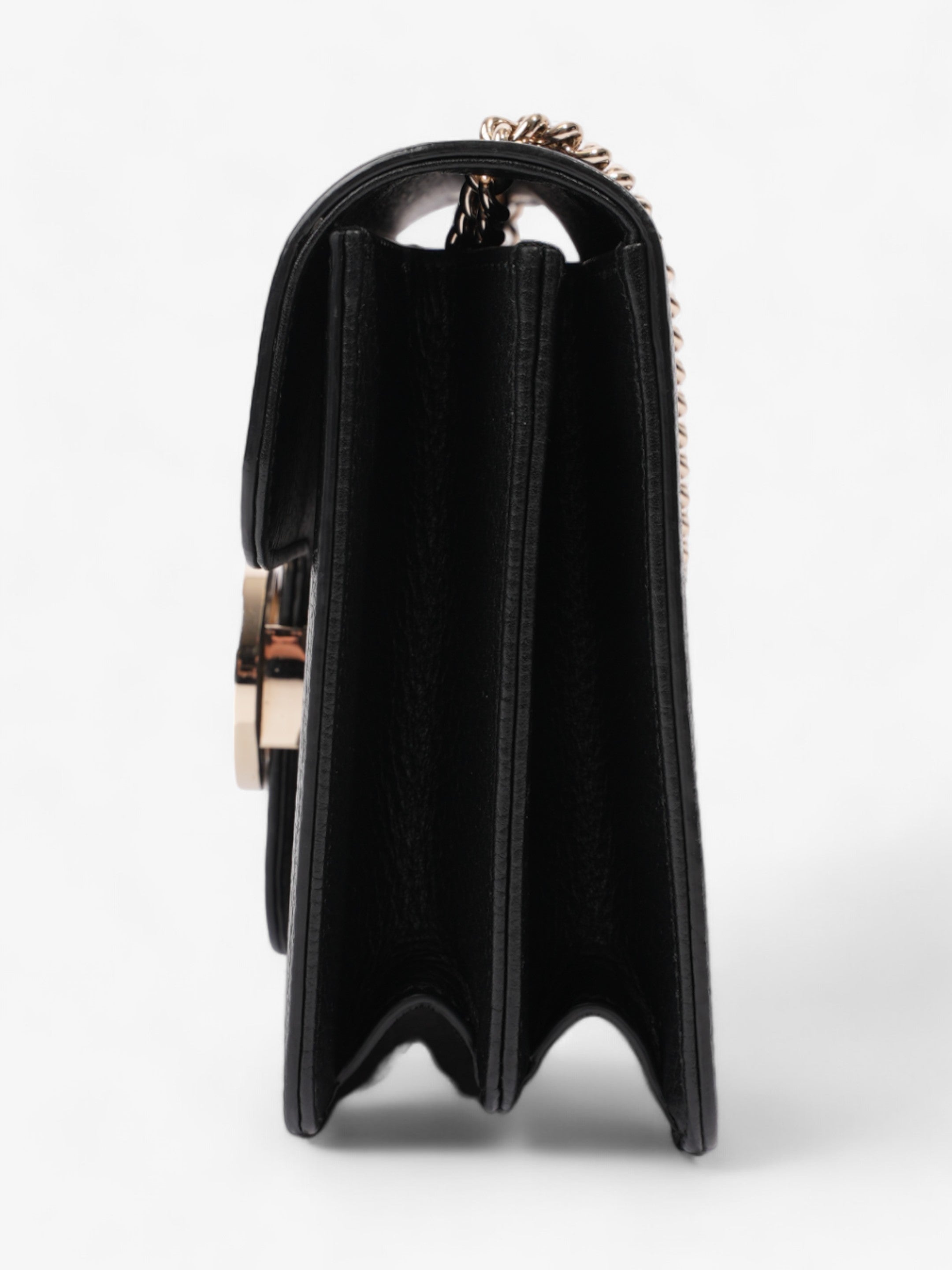 Gucci Interlocking G Flap Black Leather Small