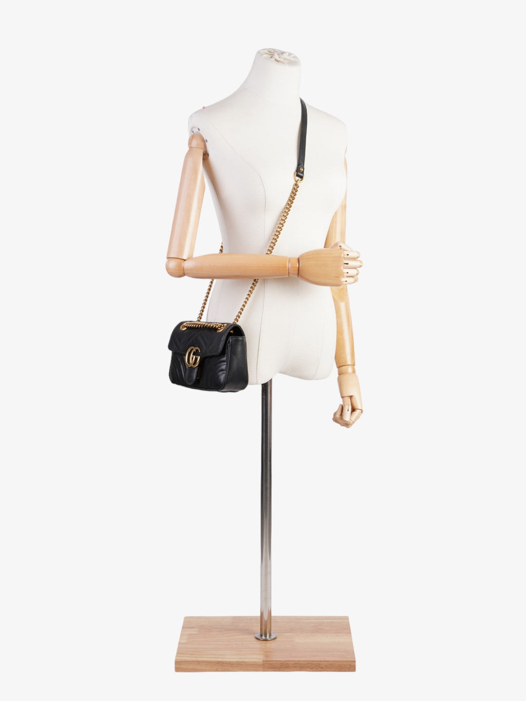 Gucci GG Marmont Black Matelasse Leather Mini