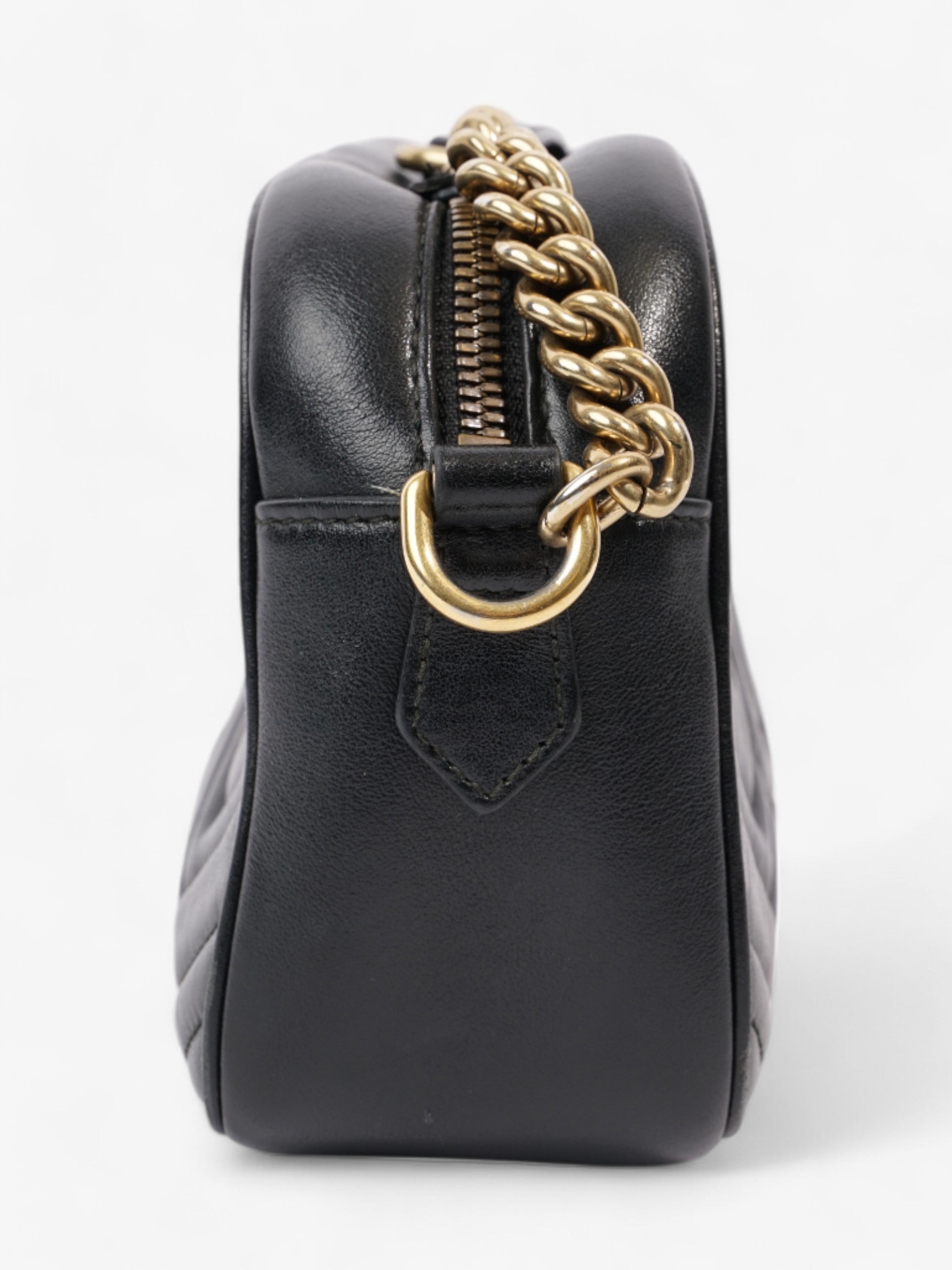Gucci GG Marmont Black Matelasse Leather Small