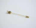Chanel Vintage 1954-71 Gold-plated Imitation Pearl Twist CC Bar Brooch