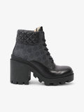 Gucci GG Trip Supreme Boots 90 Black / Grey Leather EU 37 UK 4