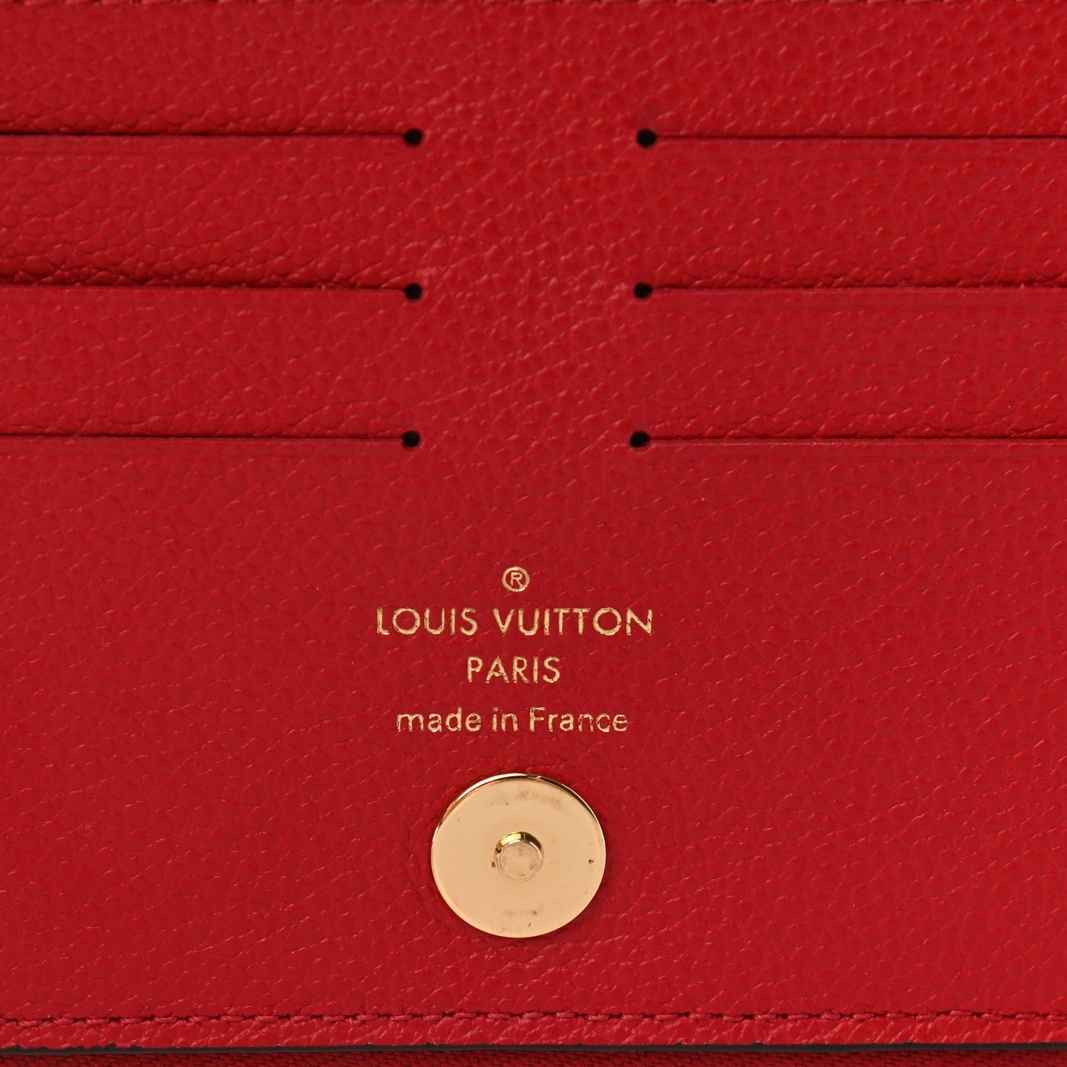 LOUIS VUITTON EMPREINTE LEATHER ADELE WALLET CHERRY