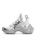 LOUIS VUITTON METALLIC CALFSKIN TECHNICAL NYLON ARCHLIGHT SNEAKERS