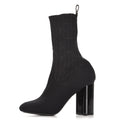 LOUIS VUITTON MONOGRAM STRETCH FABRIC SILHOUETTE ANKLE BOOTS