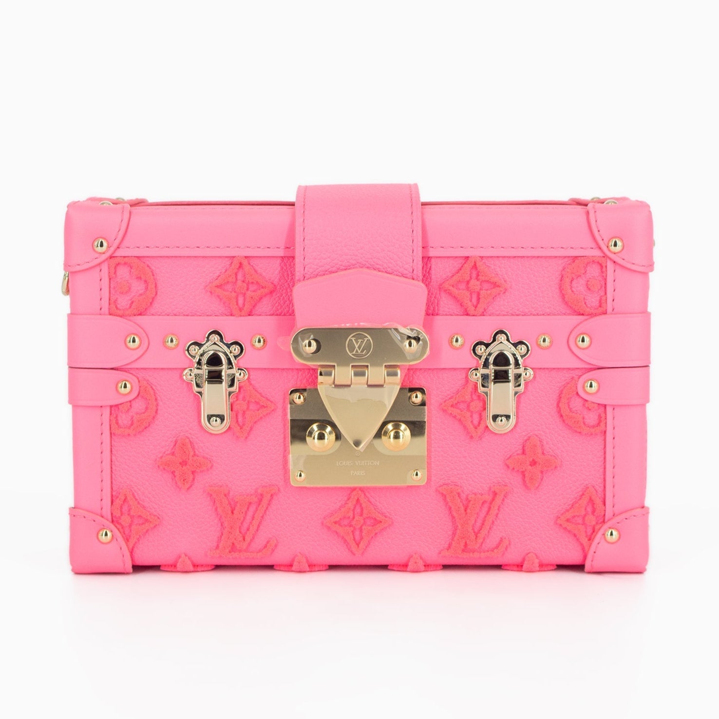 Louis Vuitton Monogram Tuffetage Petite Malle Shoulder Bag - Rose Fluo