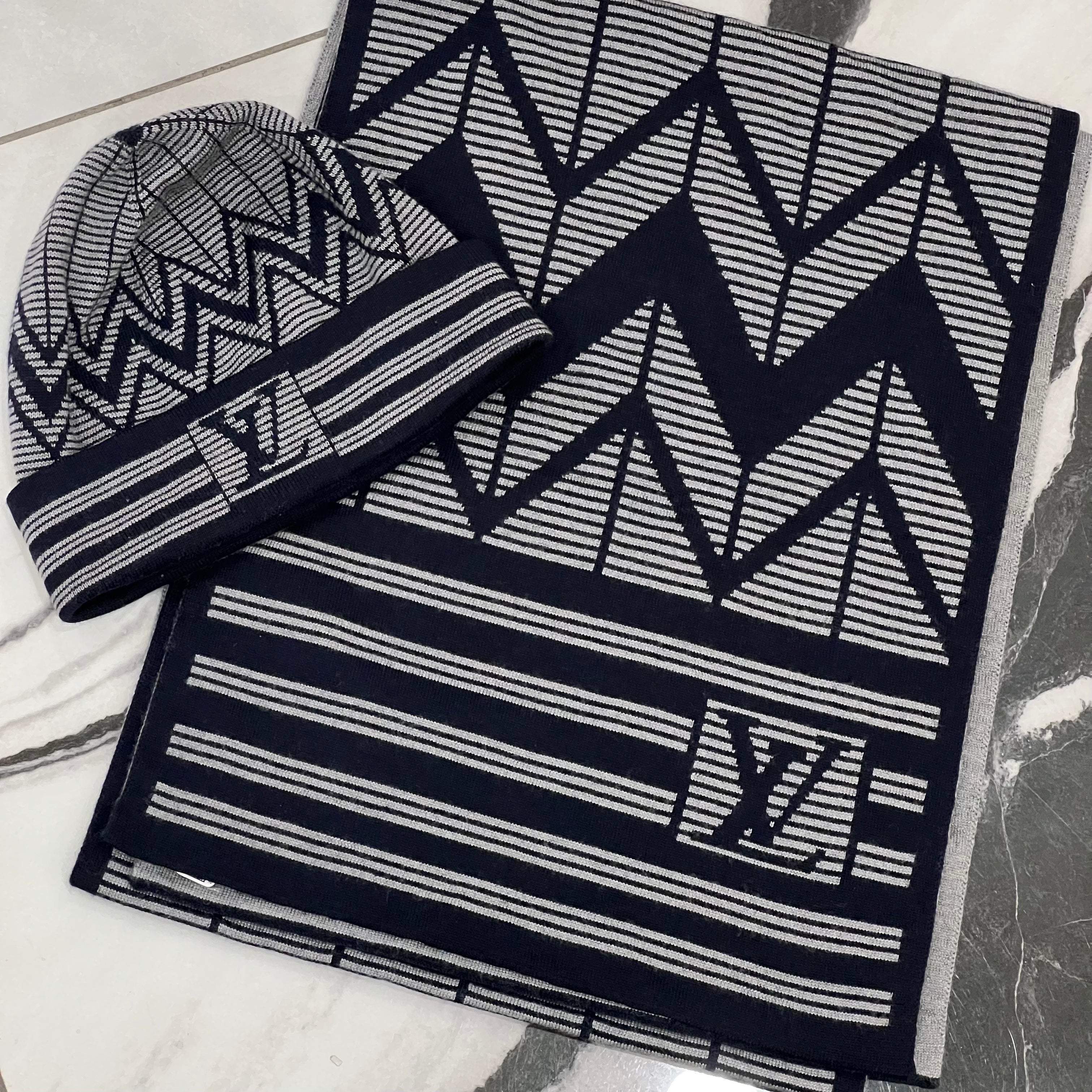 LOUIS VUITTON KARAKOSTRIP WOOL CASHMERE BEANIE