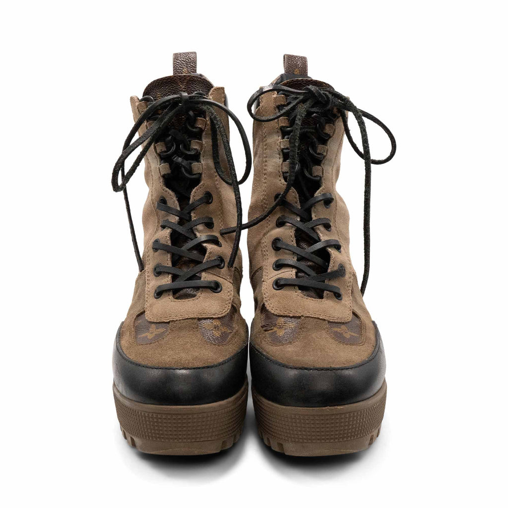 Louis Vuitton 'Laureate Platform Desert' Boots - Women's 37.5