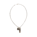 Louis Vuitton 'Damier Black' Pendant Necklace