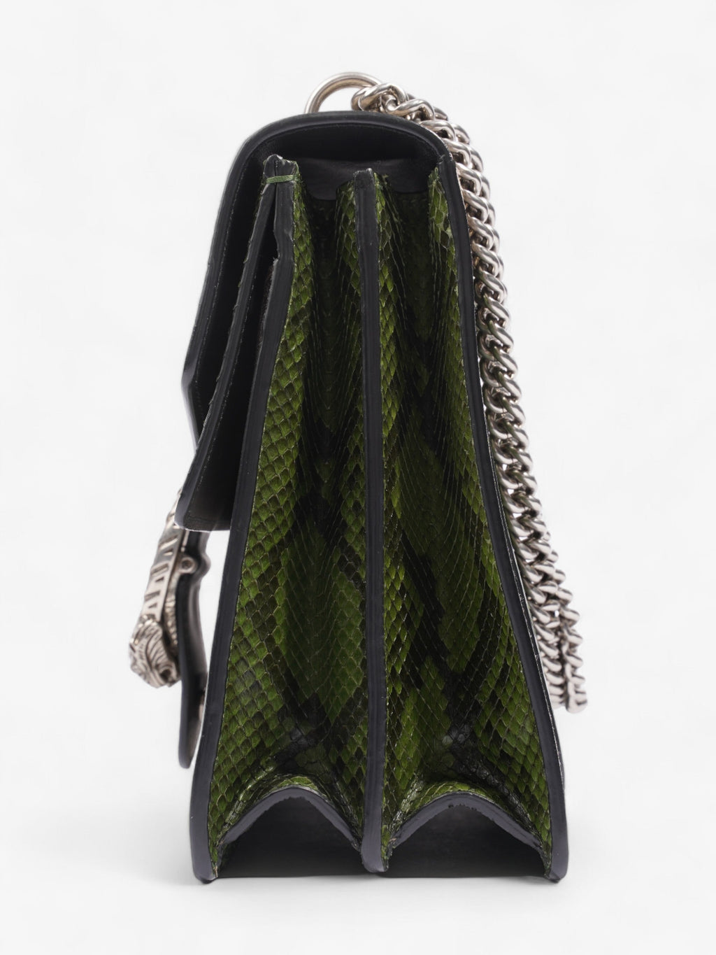 Gucci Dionysus Supreme / Green Python Coated Canvas Medium