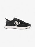 Chanel CC Sneakers Black / White Mesh EU 37.5 UK 4.5