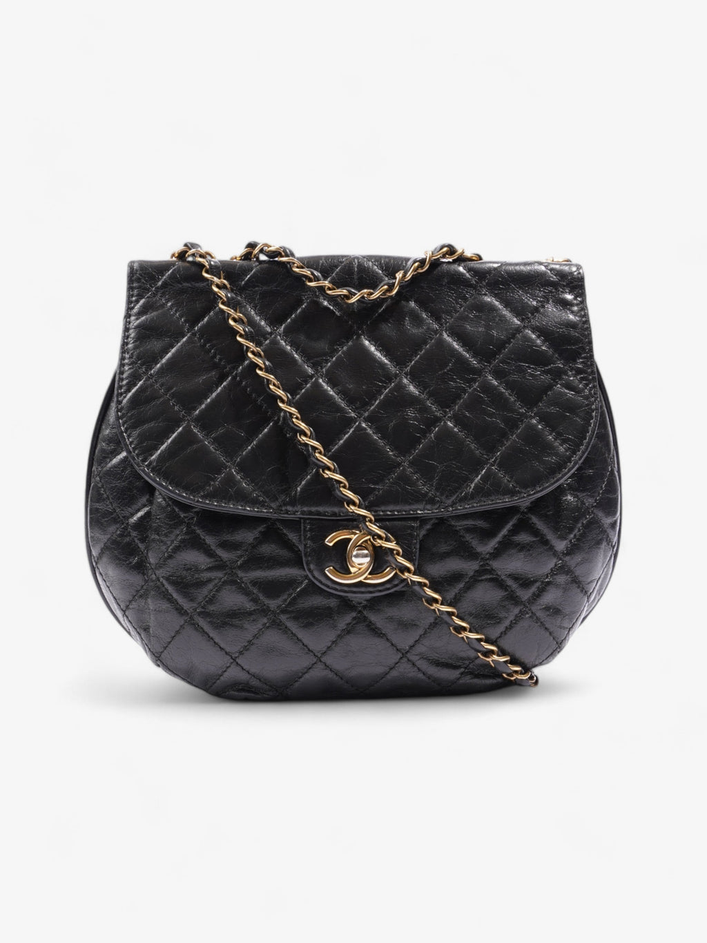 Chanel Dubai Black Calfskin Leather Medium
