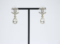 Chanel C19A Rhinestone CC Drop Dangle Stud Earrings