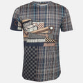 LOUIS VUITTON BLUE PRET A PARTIR PRINT COTTON T-SHIRT