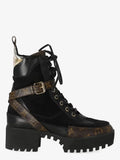 LOUIS VUITTON MONOGRAM SUEDE CALFSKIN LAUREATE PLATFORM DESERT BOOTS