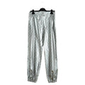 LOUIS VUITTON METALLIC SILVER MONOGRAM TRACK PANTS