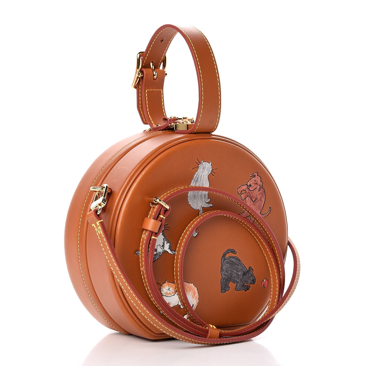 LOUIS VUITTON CALFSKIN CATOGRAM PETITE BOITE CHAPEAU BAG