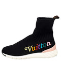 LOUIS VUITTON STRETCH KNIT AFTERGAME HIGH-TOP SNEAKERS