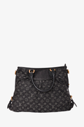 Louis Vuitton 2007 Black Denim Monogram Neo Cabby MM Tote