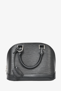 Louis Vuitton Black Epi Leather Alma BB Top Handle w/ Strap