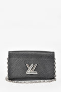Louis Vuitton Black Epi Leather 'Twist' Wallet on Chain