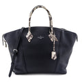 Louis Vuitton Black Veau Cachemire Python Soft Lockit MM