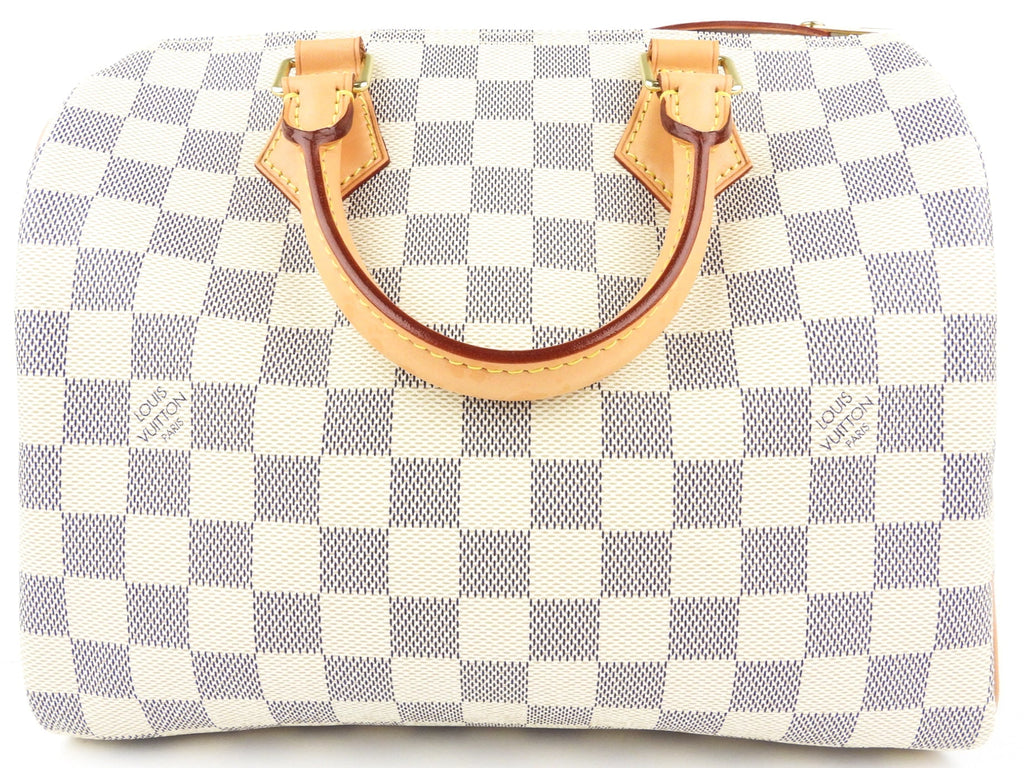 Louis Vuitton Damier Azur Coated Canvas Speedy 25cm Boston Bag