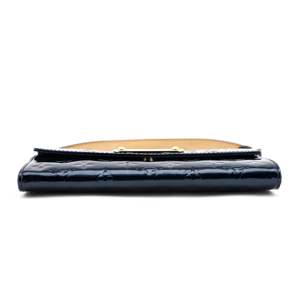 Louis Vuitton Bleu Nuit Monogram Vernis Sunset Boulevard Convertible Clutch