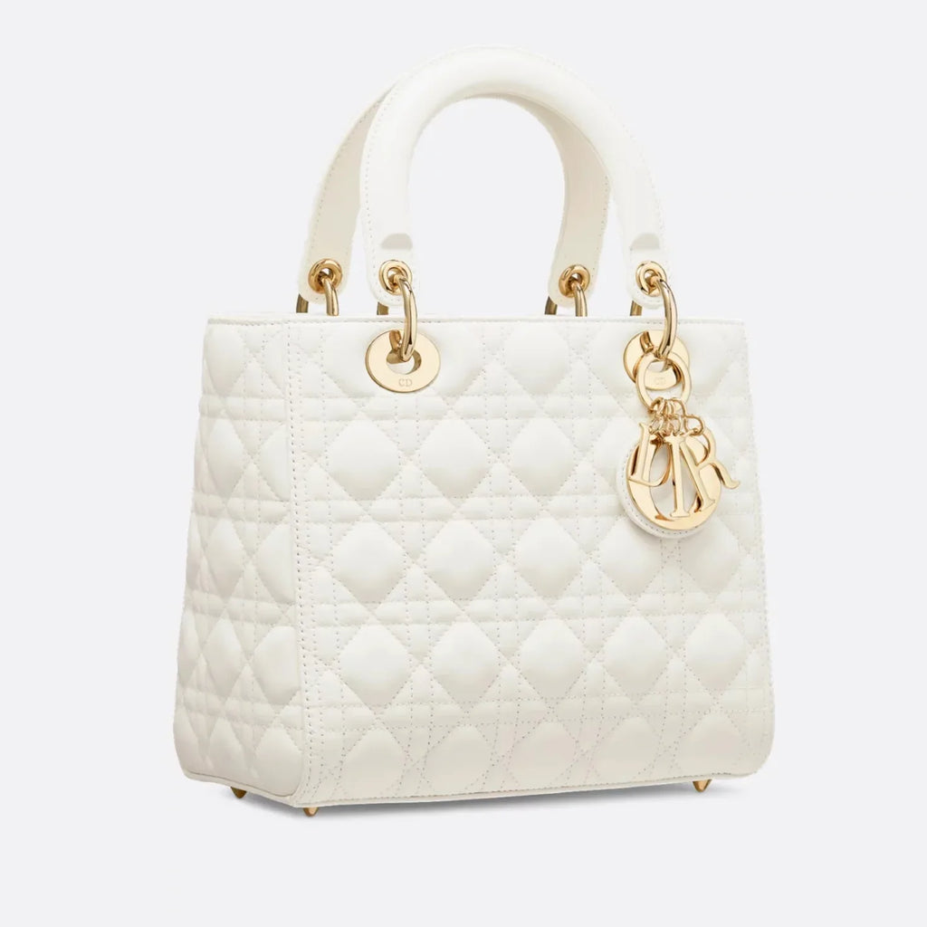 Dior Medium Lady Dior Bag - Latte Cannage Lambskin