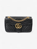 Gucci Marmont Flap Black Matelasse Leather Small