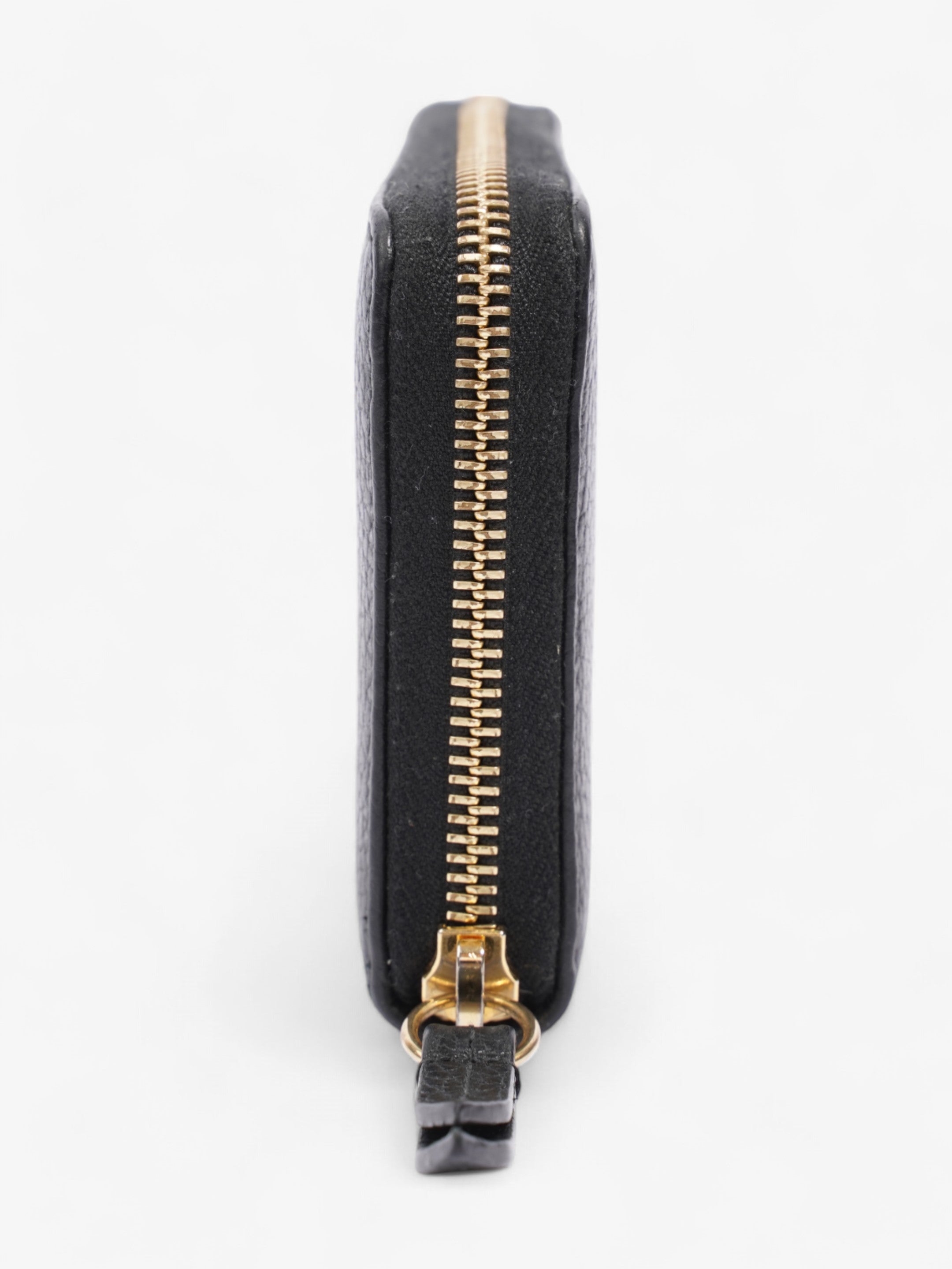 Gucci GG Marmont Zip Around Wallet Black / Gold Leather