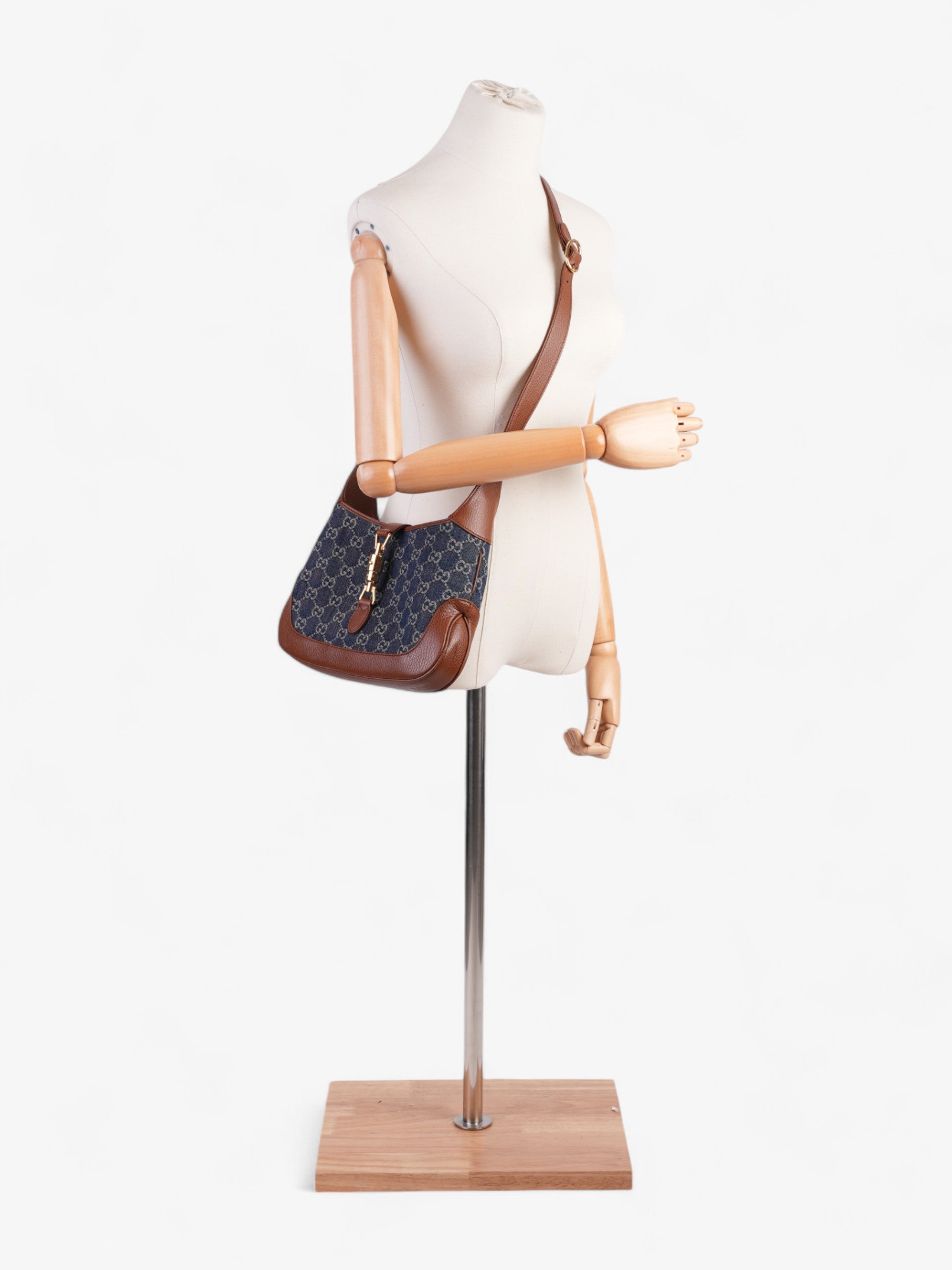 Gucci Jackie 1961 Brown / Denim Denim Small