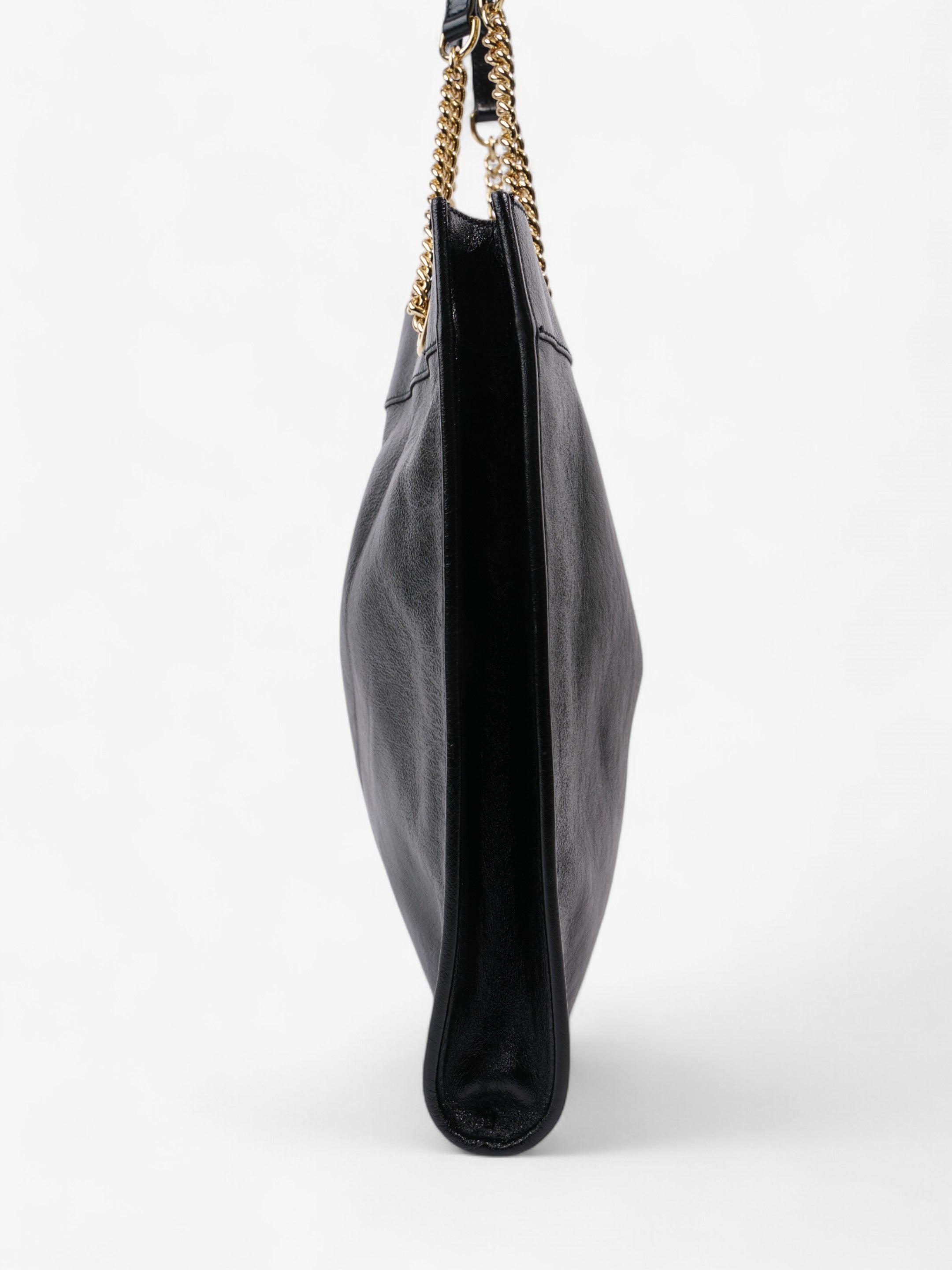 Gucci Rajah Chain Tote Black / Green / Red Leather Large