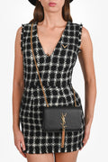 Saint Laurent Black Leather Kate Tassle Small Crossbody