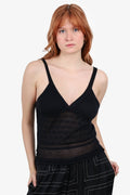 Yves Saint Laurent Black Cashmere Knit Sleeveless Top Size M
