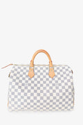 Louis Vuitton 2008 Damier Azur Speedy 35 Top Handle Bag