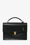 Saint Laurent 2016 Black Leather Large 'High School' Top Handle Bag with Strap