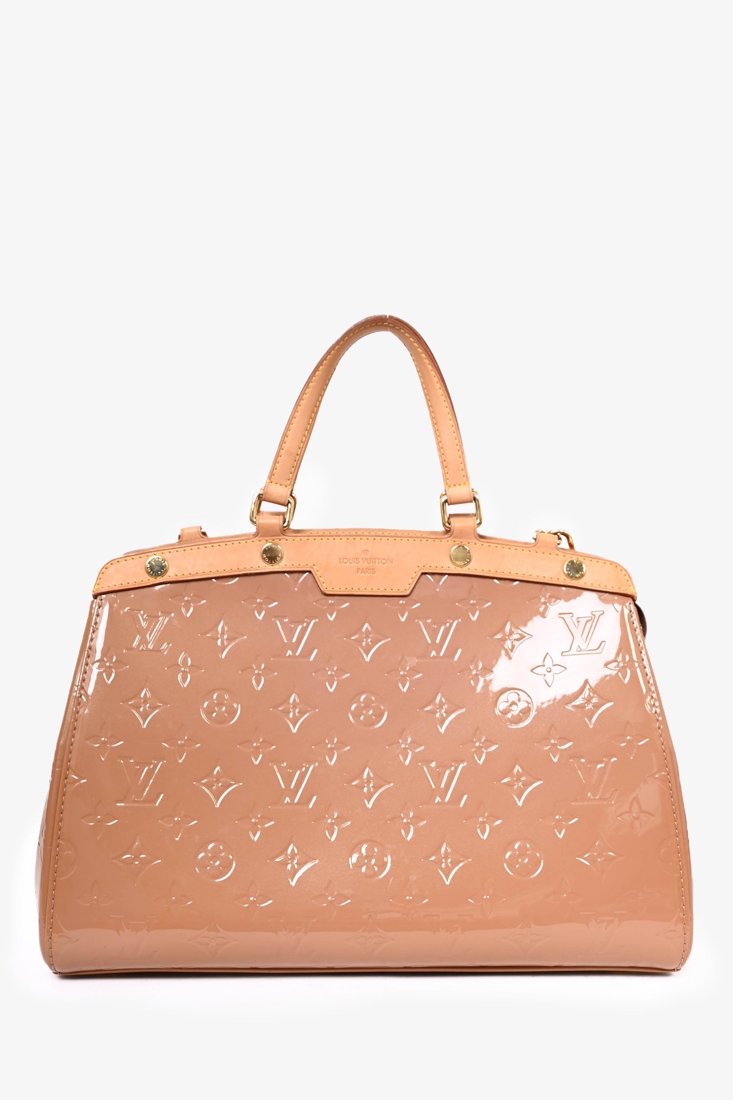 Louis Vuitton 2012 Cafe Brown Vernis Leather Brea Top Handle