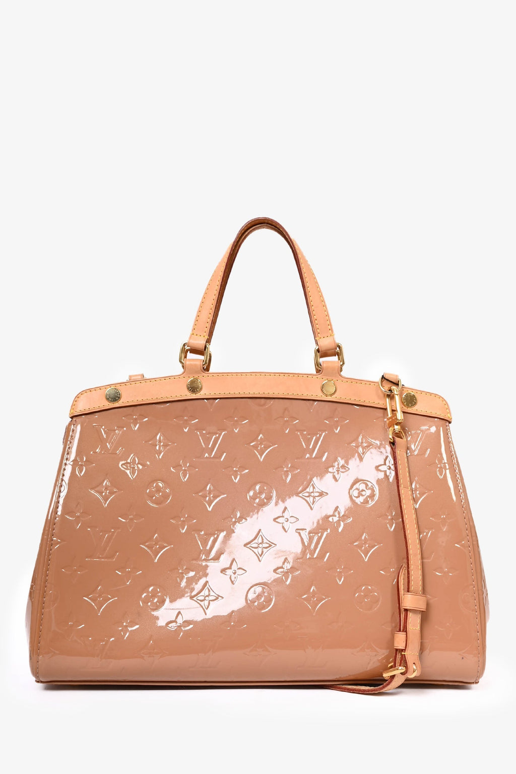 Louis Vuitton 2012 Cafe Brown Vernis Leather Brea Top Handle