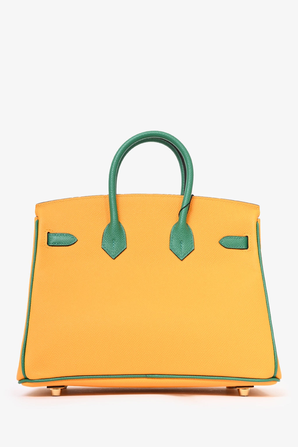 Hermès 2019 Orange/Green Leather Special Order Birkin 25