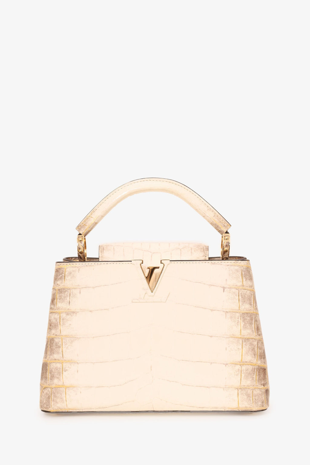 Louis Vuitton 2022 Himalayan Niloticus Crocodile Capucines BB Top Handle 1ith Strap