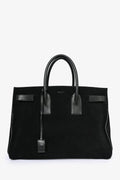 Saint Laurent Black Suede/Leather Large Sac De Jour Tote